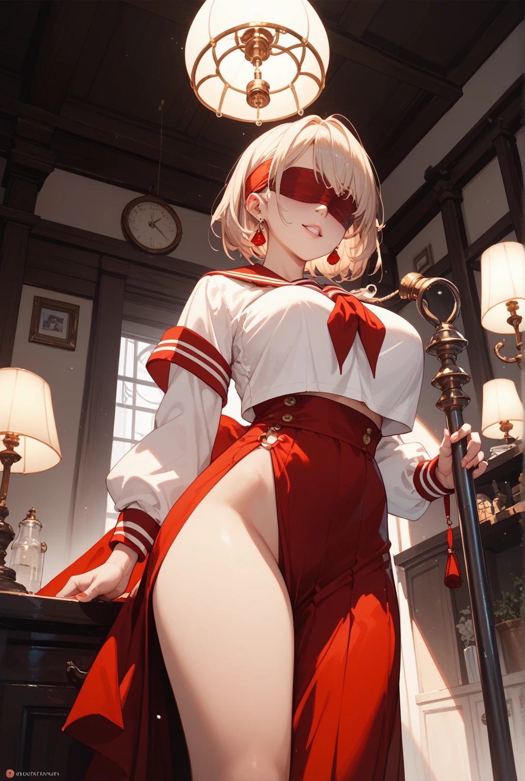 The union of the sailor moon and the nun,Lace,Red and white high-forked skirt,超高分辨率,Still shooting,Sexy pace,Long legs slender。 --auto