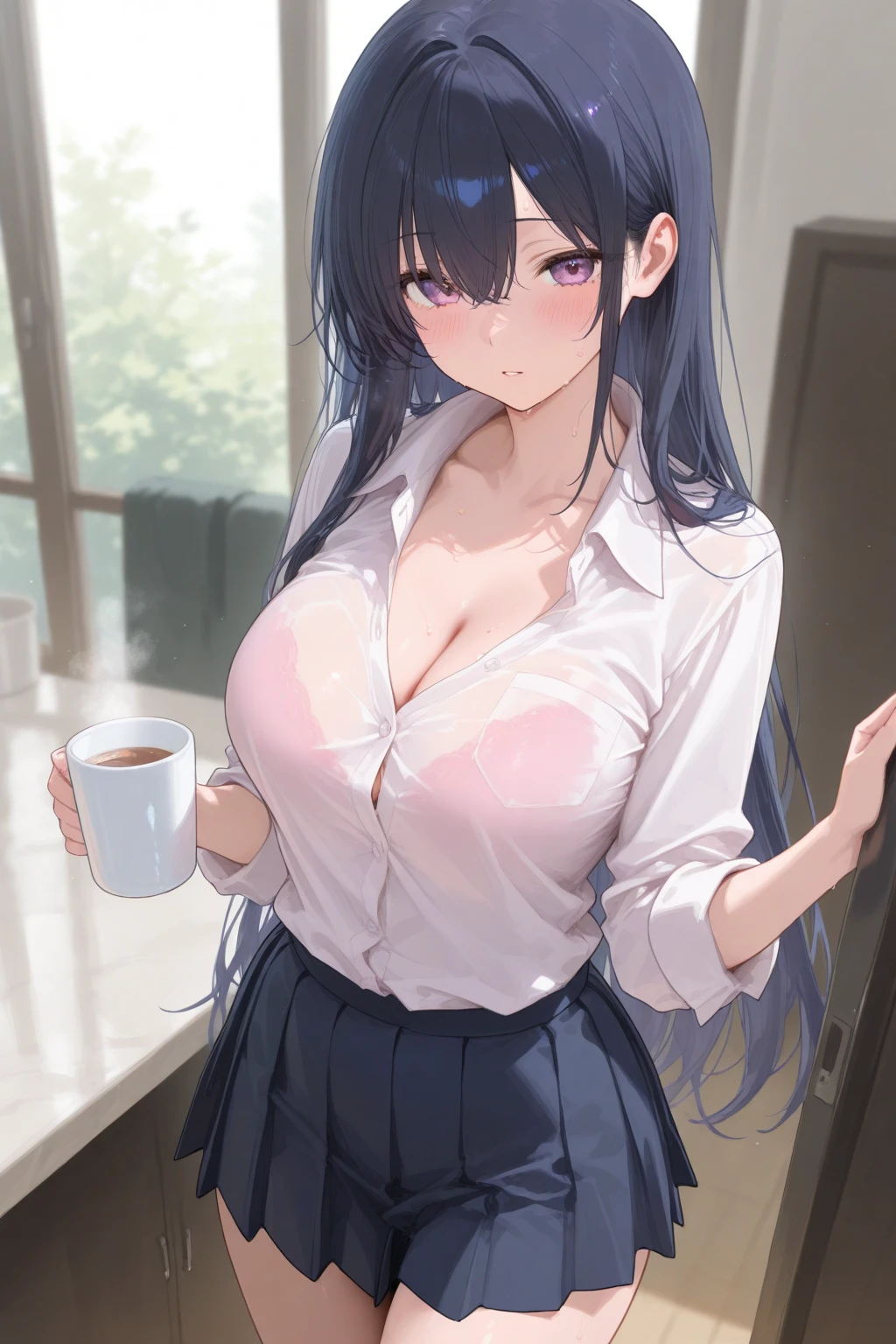 (Tabletop.highest quality).(Black Hair、Bangs、Junior high school student in naked apron、Dynamic Low Angle、Hair blowing in the wind、short apron、Breast milk wet、Bar date、A girl sitting in a bar drinking a mug of milk、She with a mug、beautiful spotlight、Beautiful body、Sweating profusely). (CG paintings with attention to detail),(Perfect image).(Naughty gravure、A lustful pervert gravure idol、I'm proud of my outfit、Presentation to the audience)、Comic Strip.shape.1 girl.Detailed face、Running along the shore、Perfect body.(Child body type、Small breasts、Thin chest、No underwear)、Beautiful thighs、Beautiful belly、Perfect Face.Delicate face、Raise your arms、Proudly、Pull your chin in、Seashell hair ornament、Shiny Swimsuit, Gorgeous swimwear、Exposure、#(Beautiful bikini showing off belly and bare legs)、Exposed breasts、Rough skin、Long Hair、(bunny ears girl)bunny ears girl、#((Beautiful brown eyes)).Delicate and beautiful eyes、Beautiful eyes lit by light、Shiny Hair、Reflected Eyes、.(Looking at the audience:1.3).(Red face:1)、#8k wallpaper、Bold full shot、reflected light、Most detailed、Complex、Delicate background、Rough skin、Fine skin、(Super Resolution)、mini skirt、Chirarizum、(whole body、美しいwhole body像、 Body Type)#((Beautiful brown eyes)).Delicate and beautiful eyes、Beautiful eyes lit by light、Shiny Hair、Reflected Eyes、.(Looking at the audience:1.3).(Red face:1)、#8k wallpaper、Bold full shot、reflected light、Most detailed、Complex、Delicate background、Rough skin、Fine skin、(Super Resolution)、mini skirt、Chirarizum、(whole body、美しいwhole body像、 Body Type)