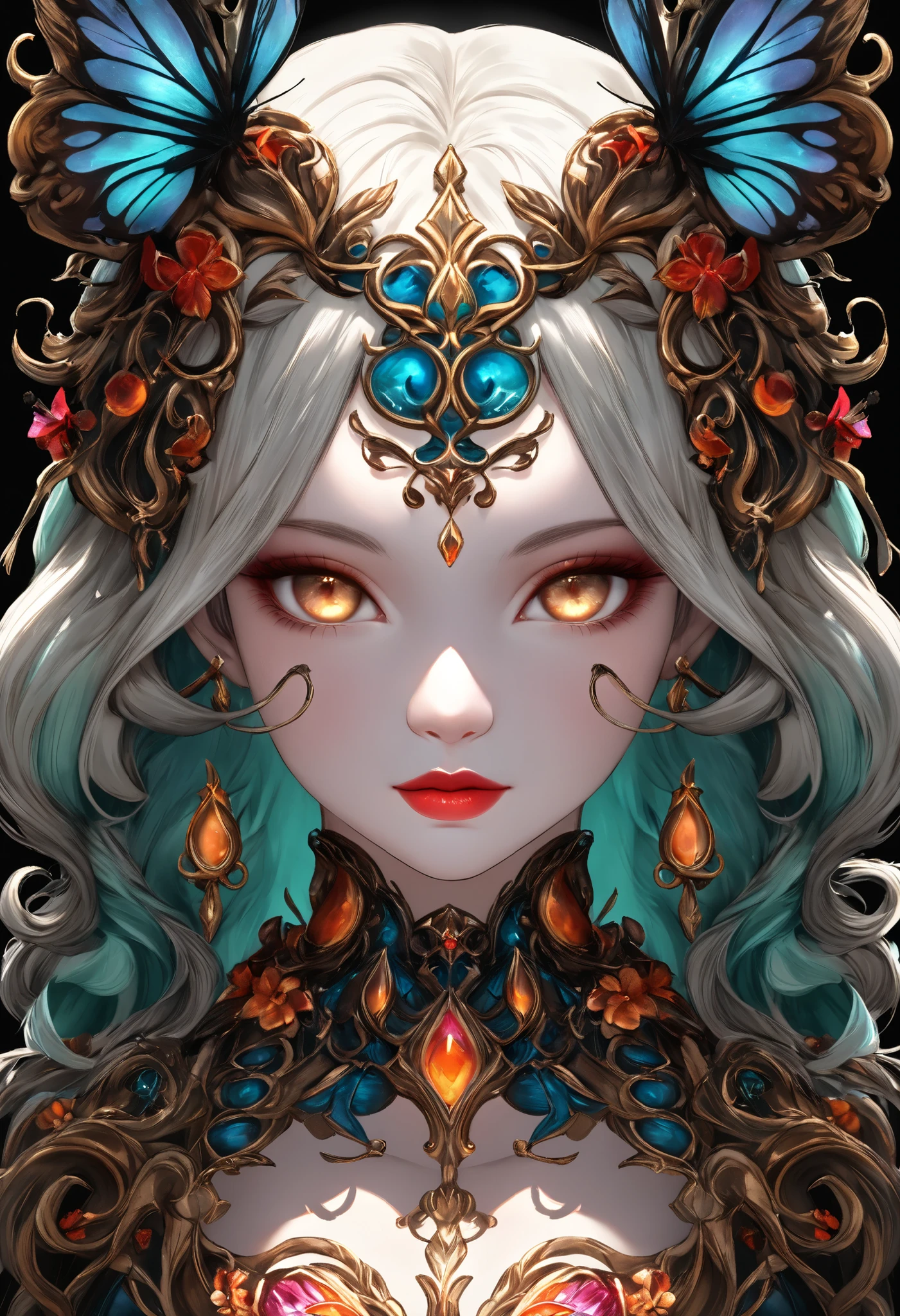 Full-face portrait of Dolshy, [smoldering gaze/sunlit freshness], 
SDXL_ARW_LuminousAbyss-v1.10, 8K detail, perfect symmetry, cinematic lighting, [deep shadows/soft glow] 
background, looking directly at viewer with [mature allure/youthful vibrancy], 
lips slightly parted, sophisticated freshness, 
eye_contact_enhancer, 