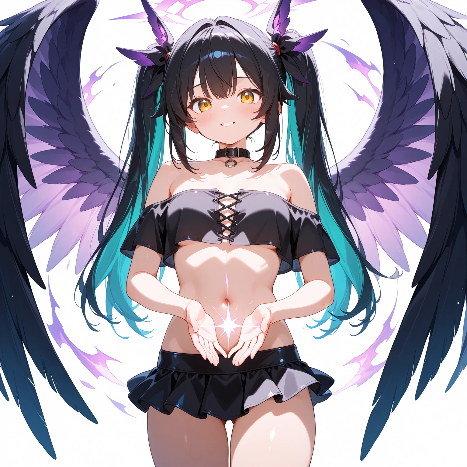 #Draw a picture of the depraved, Darkness, teens girl, Wings, Evil,Sexy,Southern Hemisphere,Heteropupil,Viscous liquid all over the body,You rascal