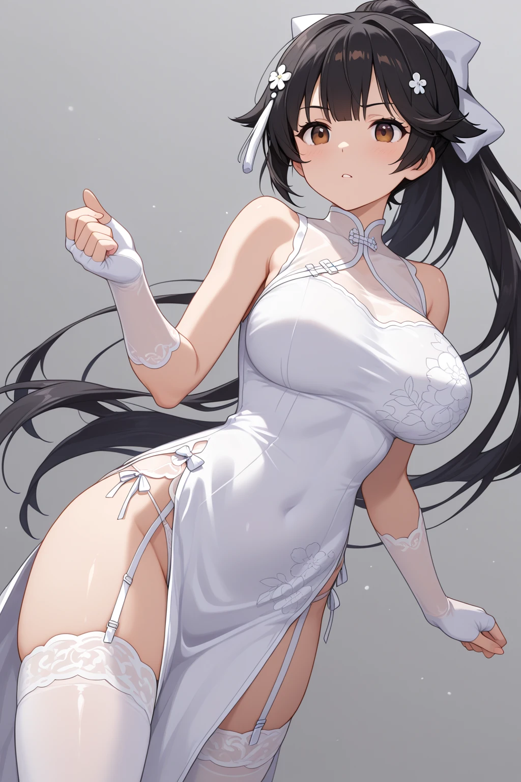 outside、Saran Wrap、Beautiful breasts、(Saran Wrapを体に巻きつける:1.6)、Bind tight、
