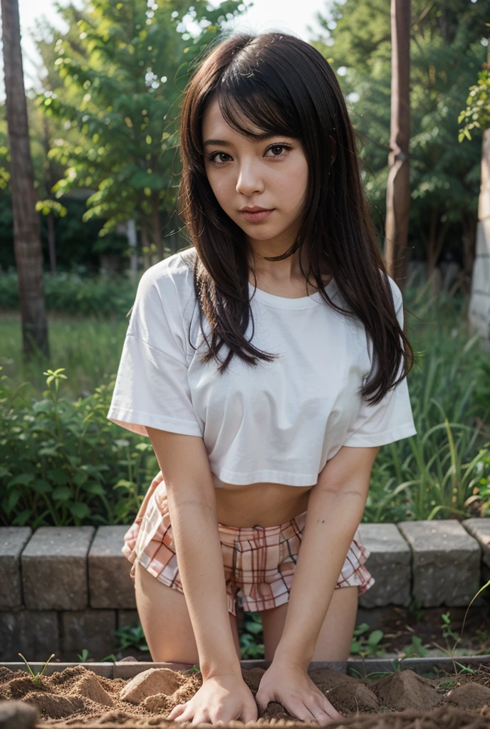 masterpiece, Highest quality, Ultra-high resolution, Highest Resolution, Very detailed, Professional Lighting, Gray Light Lighting、Low angle from below、Old house in Japan、Blowing steam into the landscape、Fog in the landscape、Foggy、Beautiful woman, Small face、White skin、very cute、20-year-old、Bright smile、(Black Hair、Medium Hair、Fluttering Hair)、(Black Sailor Suit)、Long, slender legs、Beautiful hip line、Beautiful spine、My back is hunched、Tight waist、JK Black Skirt 、Tight pleated skirt、Hip line emphasis、Black socks、Brown eyes,Face is a little red, Beautiful breasts、Her chest is an A cup、Perfect hands、Shoes are loafers、Black knee-high socks