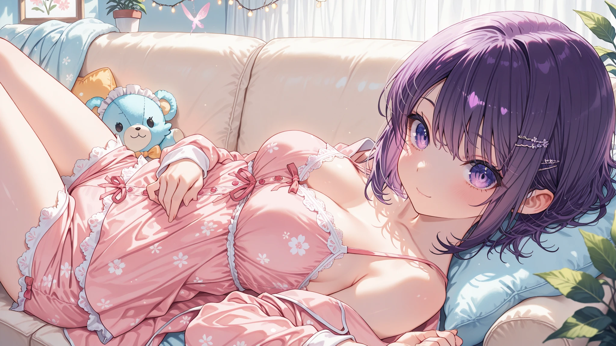 {{{{{16k,Ultra High-resolution realistic romantic photo of neat kneeling Girl in loungewear as a pure embarrasslng virgin as pretty as a actress in the flower field, The way she embarrassed herself is adorable, she transforms into a cute silicone doll of third ranks higher and radiates glowing charm, expressing femininity all over her body while being made into an adult, The more shy she is, the smaller and neatly her face becomes}}}}},{{Extremely detailed}},{{{{{dye her cheeks flush and integrated her head pure small, thick lips, Enchanting thick gross idol's Lips}}}}},{{{{{the best glossy bang neat straight virgin hair}}}}},{{{{{She get more attractive and smoother her body, The bigger her tits get, the thinner her bare waist gets, her breasts have become large, soft, and cleavage-like as she's carefully rubbed them, She's trying to make a cleavage with her hands over her growing white tits, she is transformed into a pure virgin, and her expression and appearance are transformed into that of a pure, unused virgin, so clean and pure, Her white tits are so fluffy that they overflow if not lifted up, and are depicted in great detail, She's the cutest in her loungewear, embarrassed by her adorably overflowing white tits that she can't contain}}}}