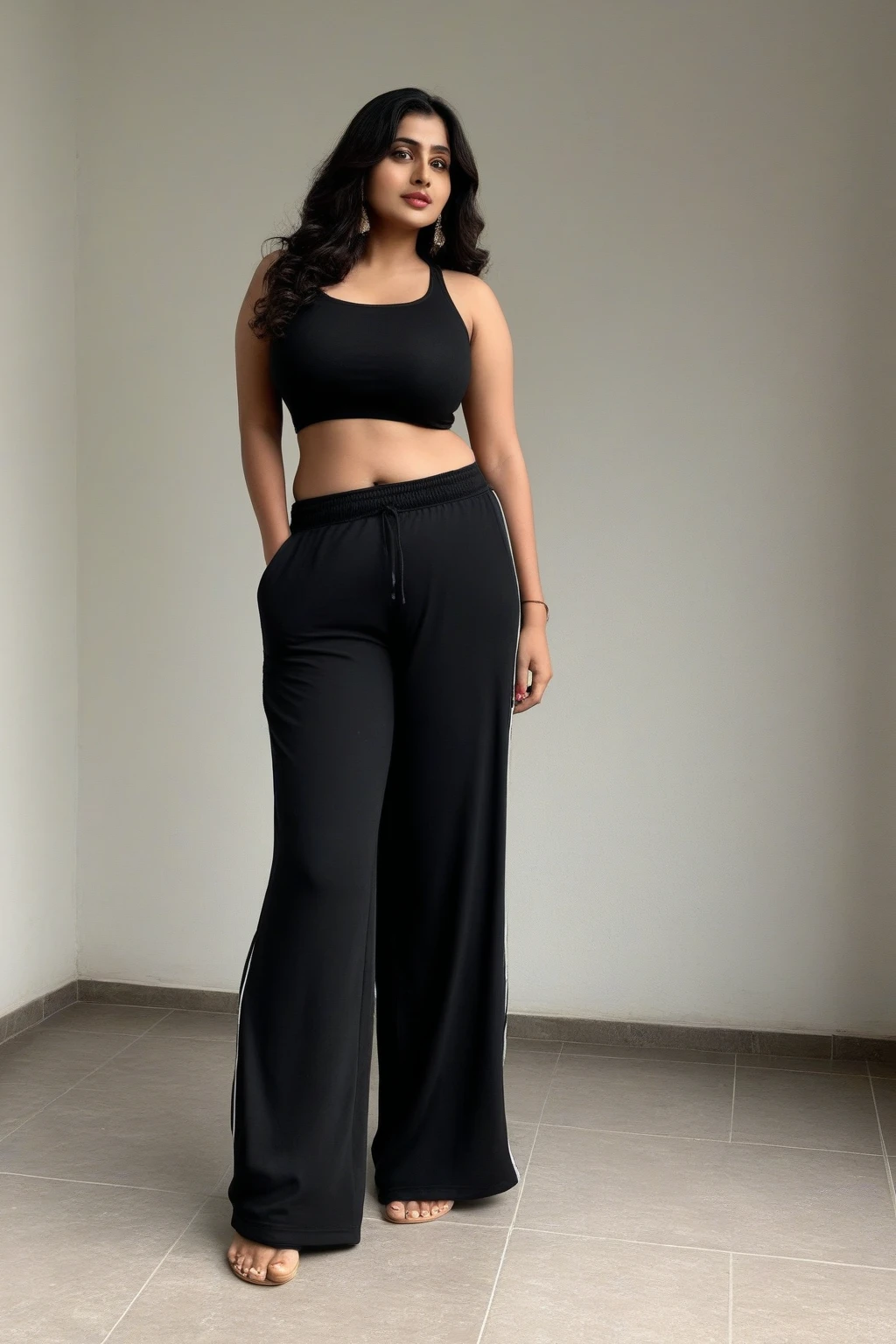 Indian princess in her 30s, my breasts are g cup,you ~~can do do see my cleavage, Very pretty, Looking down from India'tallest building ,my hands are behind my back ~~can do do do this'~~can do do'~can do'can't see them, wearing a black bikini. The pants are made of short fabric.... She is prettier than Indian actress Deepika Padukone............. i have a big ass, This is a full body picture............, My body is dark. I have a body with six virtues......