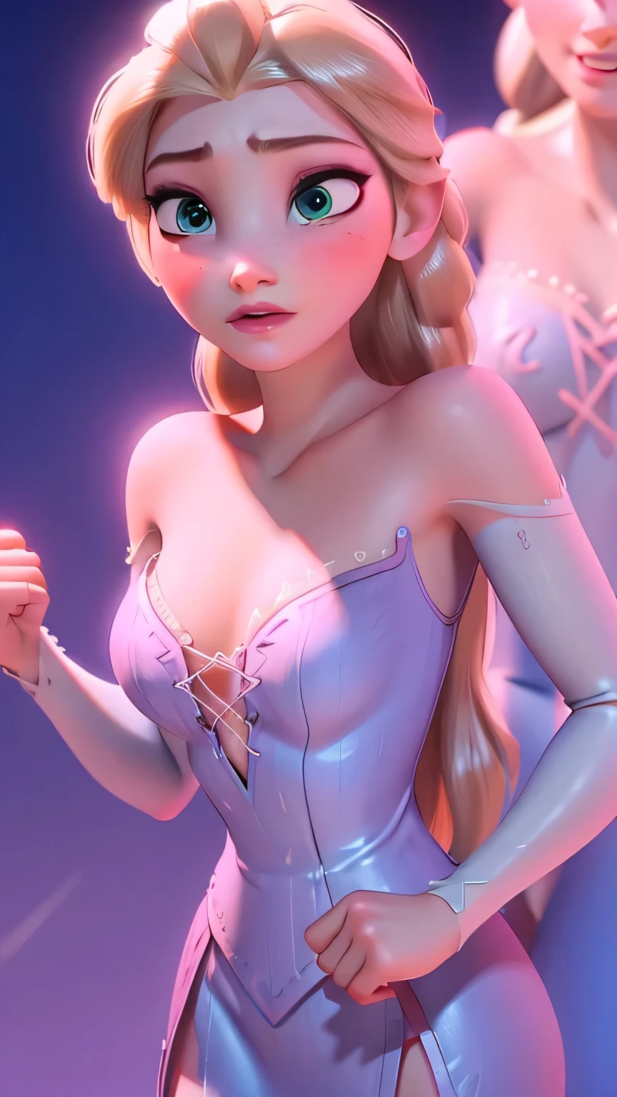 Young Elsa is very hot. busty. cutout. production.. 💗 💕 💮. 3d 3