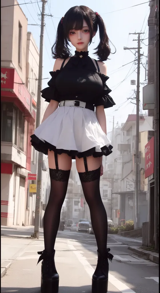 (photorealistic:1.6),(High resolution:1.6),(solo, one girl:1.5),(cute girl),(Japanese:1.3),(Preteen:1.1),(Dark blonde Hair:1.4),(short mini bob hairstyle:1.1),(sweet smelling girl),chuuChloe,(Bangs Bangs:1.3),(Shy girl:1.5),(glimpse panties:1.3),(Lifted Skirt:1.4),(showing panties:1.4),(Necklace:1.2),(studded leather wristband:1.1),(White Sheer mesh Thong:1.3),(punk style clothes),(graffiti on wall:1.3),(pleats skirt),(Frill lace blouse:1.3),(Front lighting),(Brightened up photo),(Color tights),(Kabukicho, Tokyo)