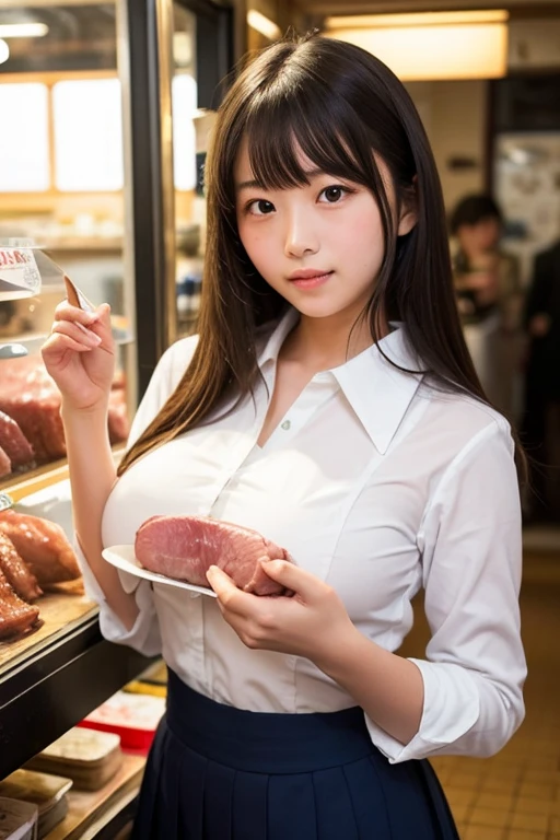 (((shot from above))),Cowboy shot, white skin, (masterpiece: 1.4), (best quality: 1.4), beautiful girl, ((nipples: 1.1)), cute smile: 1.2, teeth, ((big breasts)), ((model body) ) ), Japanese, 20 years old, cute face, (sad face: 1.2), ((bondage costume)), bondage, harness, O-ring, line of sight, short hair, barbecue, grilled meat on a griddle, ((full body) Wet water, wet hair)), (((a lot of grilled meat around the woman)))), (((lying on the iron plate, on her back))), (whole body: 1.6),,(((Exposed breasts))) ,(((Nipples exposed))),