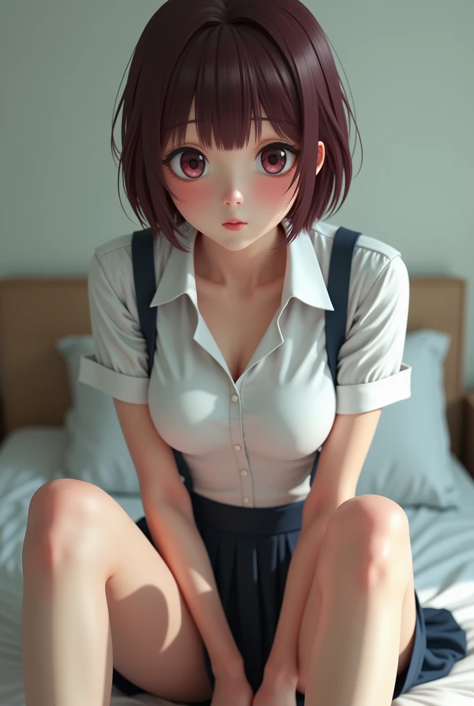 ((((((14 years old))))))、(((Aya Ueto : 1.6)))、(((A charming face)))、(((Young face)))、(((beautiful girl)))、(((A beautiful woman)))、Beautiful woman、Cute woman、((Innocent face))、((Smile))、((Ultra-detailed face))、((Detailed lips))、((Detailed eyes))、((double eyelid))、(((Beautiful Face)))、(((Beautiful, well-shaped eyes)))、(((Beautiful, well-shaped lips)))、Very Short Hair、ponytail、Pixie cut、BREAK、Completely naked、BREAK、(((Wearing a transparent yukata)))、BREAK、8 heads、(((slender)))、(((Slim body)))、(((Thin body)))、(((Slim woman)))、(((Flat Chest:1.2)))、BREAK、Photographic quality、Natural light、(フォトRealistic:1.4)、(Highest quality:1.2)、(Ultra-high resolution:1.2)、8K、RAW Photos、Realistic、High Detail、Film Grain、Detail Skin、Symmetrical、Delicate skin、Real human skin、pores、Super detailed、Detailed、(masterpiece : 1.2)、Thin face、Sharp Face、Small Face、Small face、Narrow shoulders、Small shoulders、Small shoulders幅、Slim shoulders、Narrow shoulders幅、Beautiful Japanese Woman、Beautiful Korean Woman、Slim womanモデル、Young Gravure Idol、Realistic young gravure idol、Young Sensual Gravure Idol、Young Pretty Gravure Idol、Japanese Model、Young Gravure Idol、((From the knee up))、((Showing small breasts))、(((She spreads her legs and shows her pussy)))、(((Leg spread)))、(arms behind back:1.0)