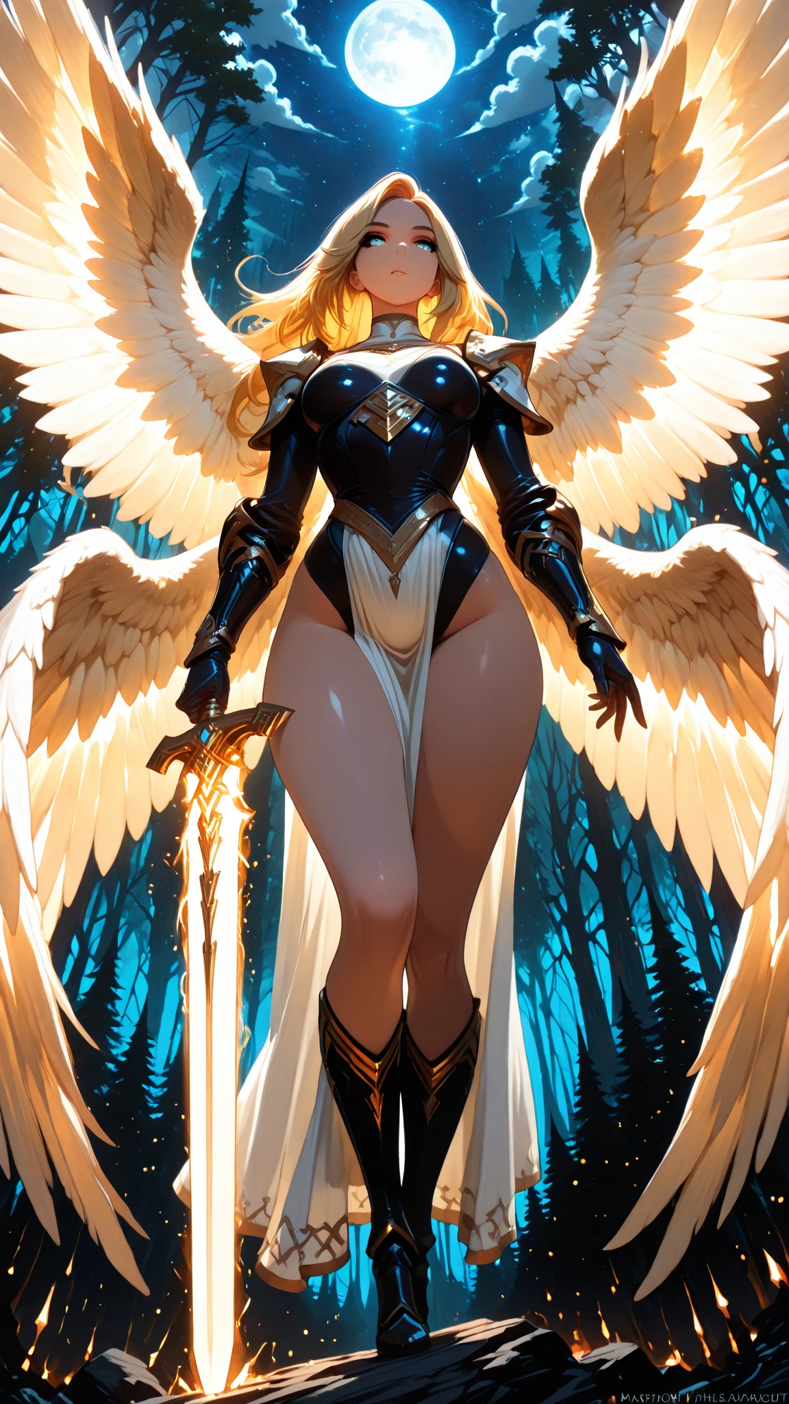 Medieval Archangel Warrior Lolita Aristocrat Long Boots Sexy Girl Attraction Sexy French Girl With Demon Wings Cute Cursed Cemetery Basement Action Style Butt Increase Libido