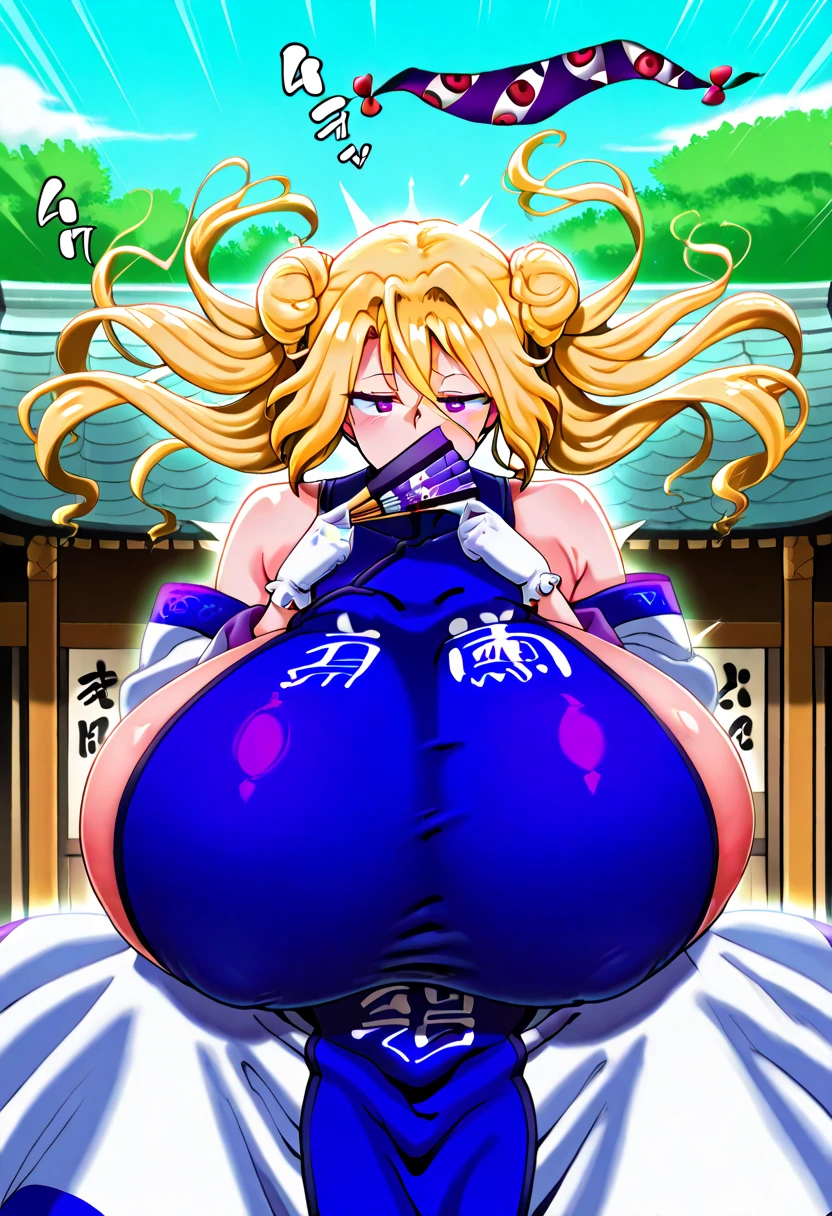 masterpiece, high resolution, best quality, beautiful art, 1 woman, solo, Tiffania Westwood, big breasted, cleavage, elf ears, blue_japanese_ clothes, sexy outfit, sleeveless, white stockings, pelvic curtain, white panties, alluring hips, legs and thighs, full body, ryona, in peril, defeated, knocked out, unconscious, closed eyes, laying down on the floor, passed out, exhausted, sexy defeated pose, exposed body, defeat scene, bouncing breasts, beach environment 