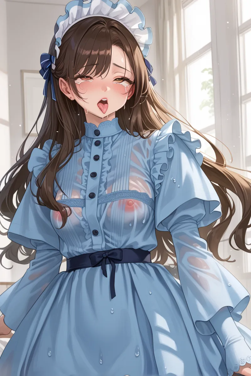 nsfw,uncensored,(masutepiece), (photo realistic1.4), 超A high resolution, Best Quality, 8k,come before:1.0,BREAK 独奏, 1girl,独奏,19yr old, extremely beautyful girl, Beautiful face, Perfect face, cute symmetrical eyes, double eyelid,large breasts, puffies_Nipples, Narrow waist, (pubic brown hair:1.4), Juice dripping, ((midium long hair, dark brown hair)), ((makeup, Sweaty body, Standing, BREAK (light blue European dress:1.5,Only Jacket),open clothes, Nipples, nipple slip, slip, No panties,(embarrAssed,Evil smile), open mouth,breathing deeply, Feel good,indecency,Spread legs,(Squatting),((open pussy:1.3),(one eye closed),(cum shots)(cum on body:1.9),(cum on face:1.9),(cum on hair:1.9),(cum in mouths:1.1),((peace sign:1.9),,((one eye closed)),(((multiple boys:1.9, peeing on a girl,multiple penises:1.9, gangbang,holding penis))),(looking at penis),(background,Japanese ryokan,futon),(bitch),(Commemorative photo:1.5),(spoken heart:1.7),(Training camp:1.3),