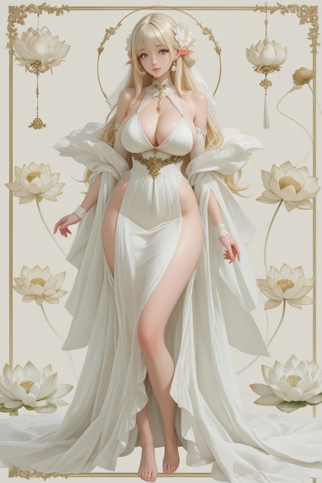 8k, Unrivaled beauty, nudity, (pale white skin:1.4), tall, Long thighs, perfect body, transparent and red nipples, swollen areola, perfect face, intense gaze, Strong libido, (pregnancy:1.1), deep blush