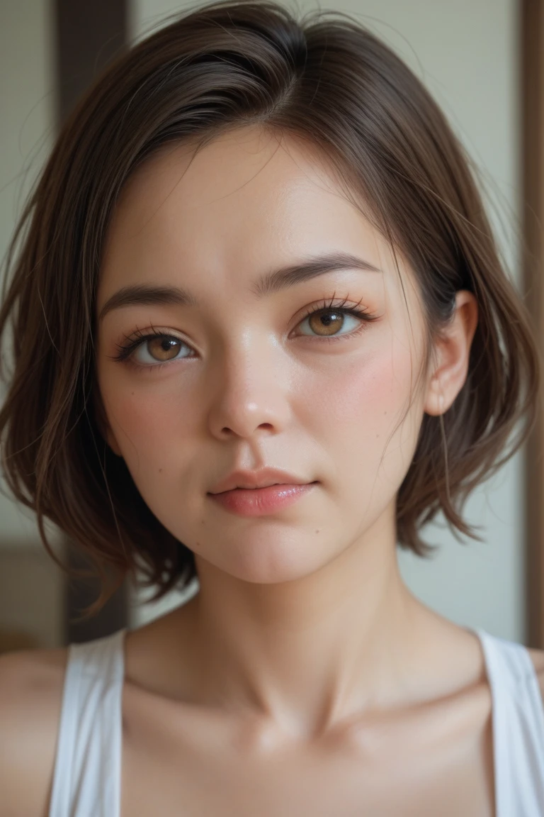 Atmosphere similar to Meg Ryan、American landscape、Perfect style、20yr old、femele、college aged、Nude appearance、Lying face down with your butt sticking out、see -through、Love juice、Sheer nipples、Transparent Vagina、drooing eyes、Short hairstyle、Little fat girl、sulky face