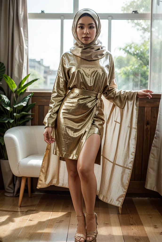 ameera al taweel, femme, arab ameera al taweel, woman in black robes, inspired by Maryam Hashemi, elegant lady, wearing black robe, high heels, femme, shoes, high shoes, metallic, wearing open toe heels, glittery, fashionable, heels on her feet, gold, sequins, sparkles, shimmering, golden glistening, shiny gold, beautiful, silver gold details