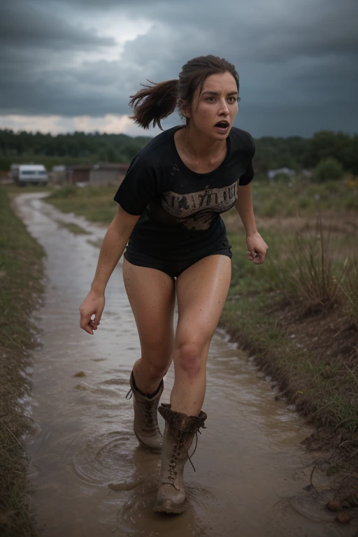 Stuck in mud, covered in mud