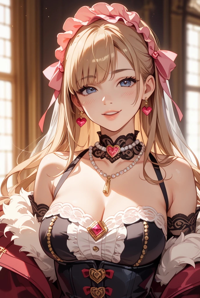 1girl,(solo:1.1),heavy makeup,(lewd smile:1.1),(lustful:1.1),(implied sex:1.1),(hooker:1.4),(self exposure:1.1),thong,style-princess_sd2,DarkFantasy,full body,brothel,(palace:1.4),(gold_crown:1.4),(sitting:1.4),cute,pantyhose,(throne:1.4),(blonde hair:1.4),long hair,pantyhose,jewelry,cape,gold trim,earrings,halocro,<lora:linYuchunv3:1.4>,<lora:0144_jacquard pantyhose_v3:0.7>,<lora:Black red underwear set_v1:0.6>,<lora:Cmomoo:0.8>,<lora:HaloCrown:0.6>,