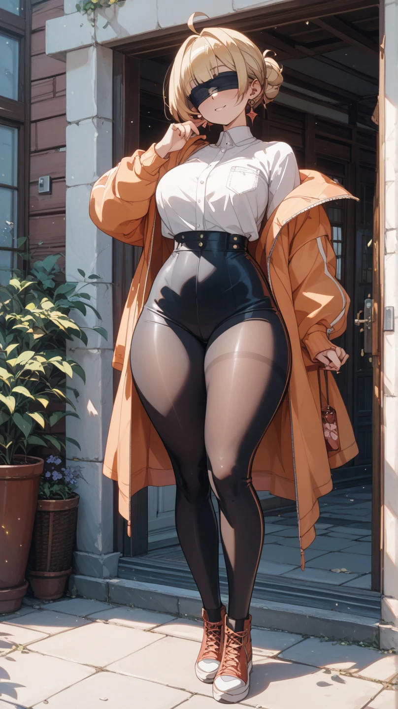 dynamicposes,   full bodyesbian, Very sexy 35 years old， Bare legs, , Beautiful udder,  a plump buttocks, Large bust, Large of breast, Bare legs, flat belly display, Detailed eyes, detailed nose, super detailed on face,Tights,glowing trims, Atmospheric perspective, 8K, Super detail, Accurate, Best quality,nakeness，with no underpants，Slave collars，Black eyes，Full body photo，green colored bomber jacket，denim short，athletic sneakers
