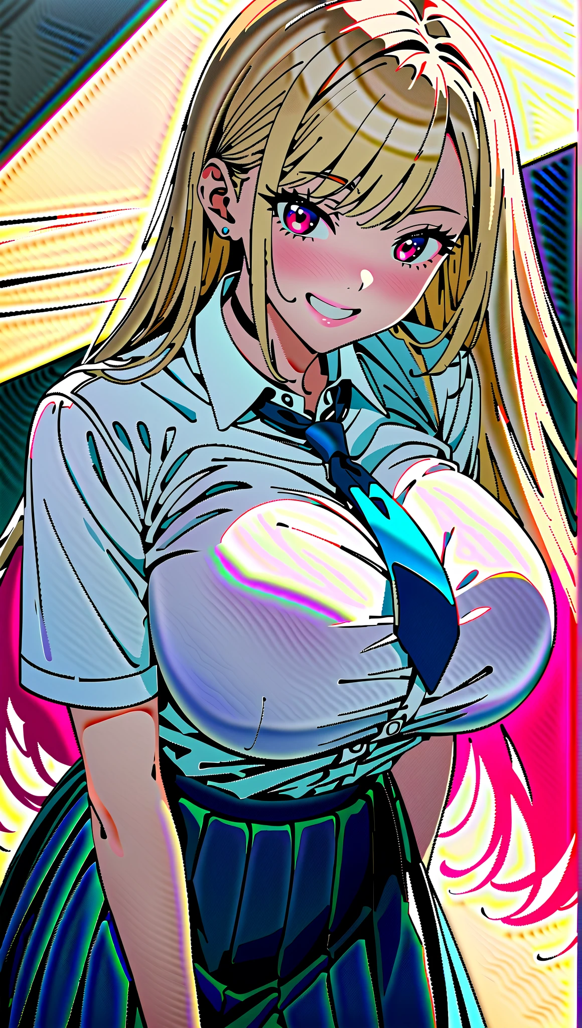 kitagawa marin, My Wife, Mommy, girl loves me, my slave, Student Prostitution, Supported Dating, 1girl, baby face, cute face, tidy, gyaru, tiny girl, young girl, mesugaki, mesugaki smile, tongue out, Drooling, stringy drool, gigantic breasts, sagging breasts, big butt, thick thighs, Very long nipples, large areola, gyaru costumes, Vulgar bras, Vulgar underwear, vulgar gestures, Vulgar pose, Teasing, naughty looks, heart shaped pupils, tidy, Pierced ears, tongue piercing, tattoos, pubic tattoo, lewd prints, Focus on the girl, glossy skin, oily skin, Gravure, pinup, junior idols, Sound, Clothing, vigorous, sexual appeal, Heart mark, gonzo, pov, Erotic cosplay, live streaming in progress, before and after, Video Letter to Boyfriend, NTR, Clothing erotica, non-nude erotica, Heart shaped nipples, Bulging bellies, Masterpiece:2, Top Quality, high Quality, Very Detailed, ultra High Resolution, super High Resolution, Beautiful Detail, Dynamic angles, perfect lighting, 4k, 8k, Animation Style, cartoon style, game cg, sfw,