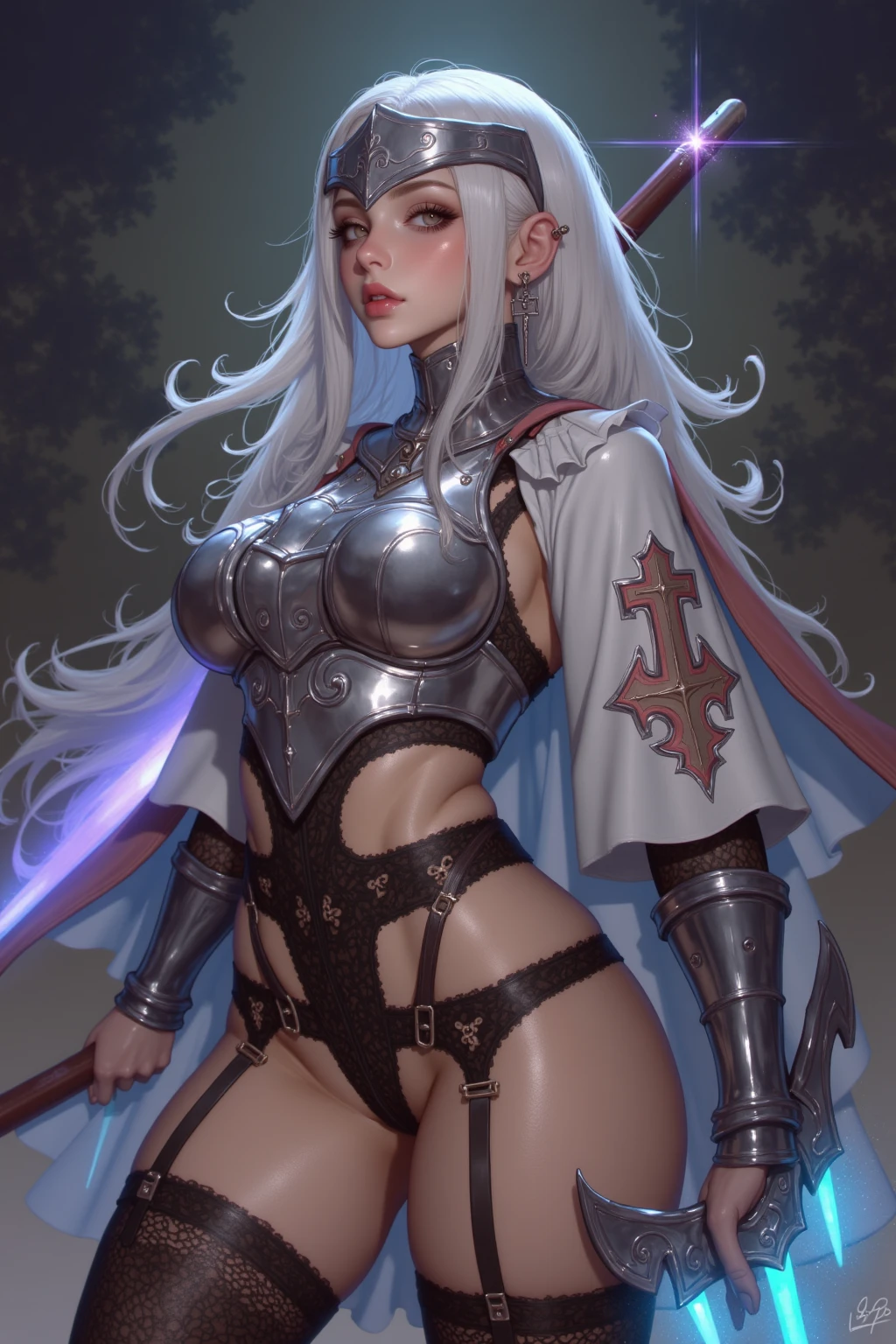 woman waering sword