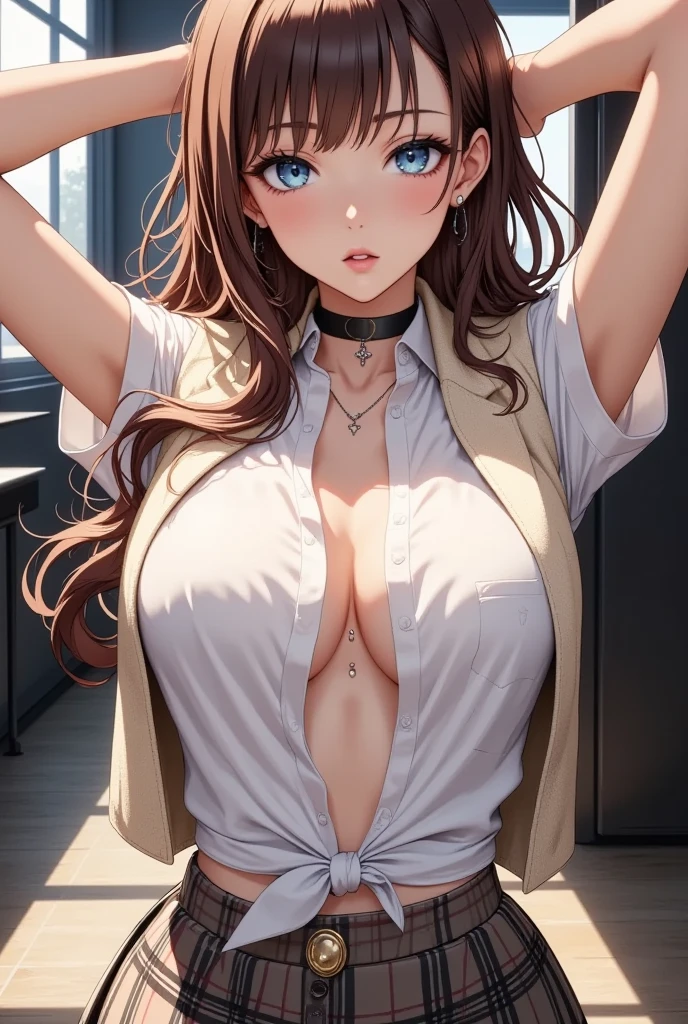 top-quality、Woman washing her hair、brown haired、barechested