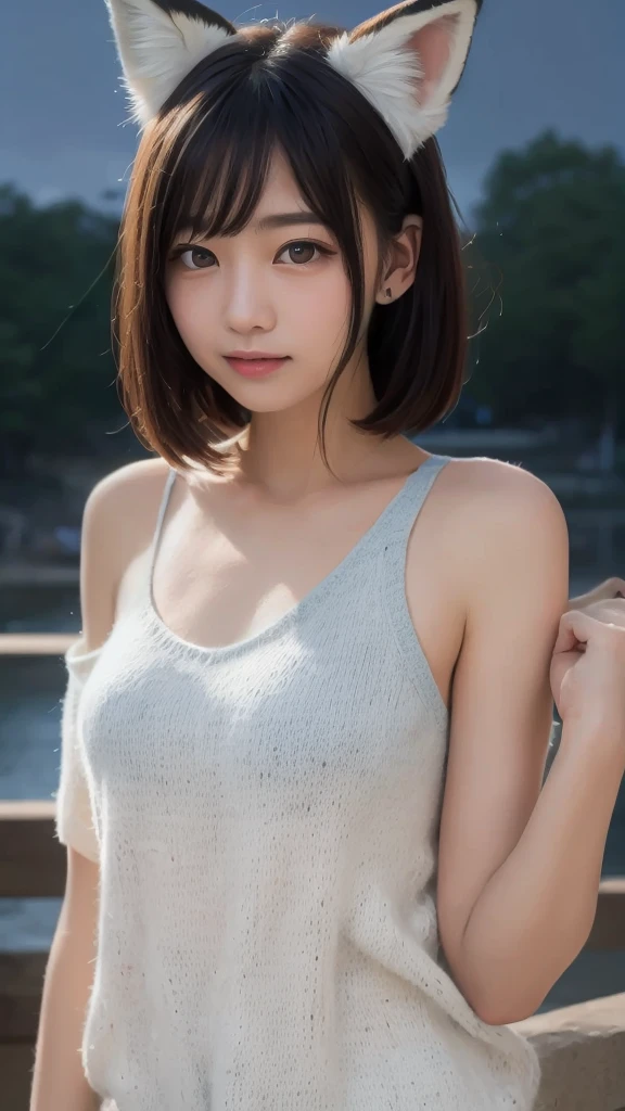 12 years old, (japanese Famous idol:1.4) (1cute girl:1.4) (very young face:1.4) best quality, face focus, soft light, ultra high res, (photorealistic:1.4), RAW photo, 1japanese girl, solo, cute, (pupil, lights in the eyes), detailed cute face, (small chest),(high resolution detail of human skin texture), Damask Shirt Dress, (portrait)