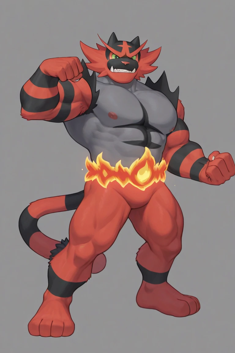 Incineroar con una gigante verga erecta 