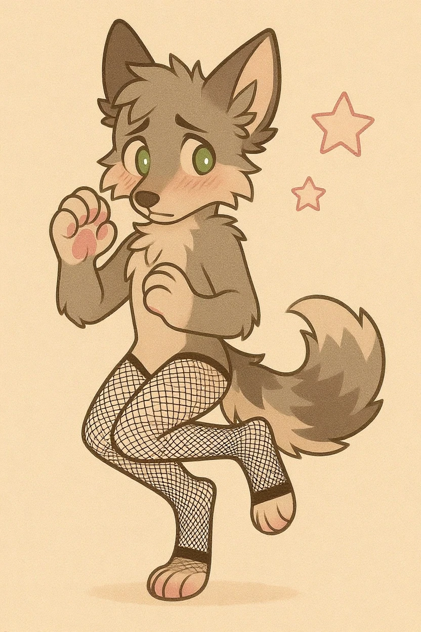 by hyilpi, hyilpi style, nardoragon_(species), nardo, nardoragon, species nardoragon, arlo_(amazingcanislupus), vapor_(vapornardo), arlo_amazingcanislupus, high res eyes, high resolution on eyes, sketch lines, pastel colours, smooth colours, smooth shade, borderlines, digital artwork, 2D artwork, shade, shaded, shading, outlines, sketch outlines, blush on face, blushing, well done hands, solo, 1male, round eyes, round iris, big iris, big eyes, dark sclera, furred dragon, fur, furry, anthro, biped, girly, ear piercing, golden ear piercing, khaki hair, girly hair, asymetric hair, khaki fur, two tone fur, two tone body, brown nasal septum, brown dorsal nose, brown ears, brown hands_1, 1tail, 4fingers_1, tuft on tail tip, long furred dragon tail, yellow iris, black sclera_1, eye looking at the viewer, facial tuft, brown tuft_1, black simple choker, ear piercing, girly male, smirk, girly pose, sexy pose, wide hips, huge thighs, femboy, wide hips, thick thighs, femenine shape, pear-body_shape, femenine, dragon horns, dark brown horns, one eye closed, blep, purple tongue, leaning forward to the viewer