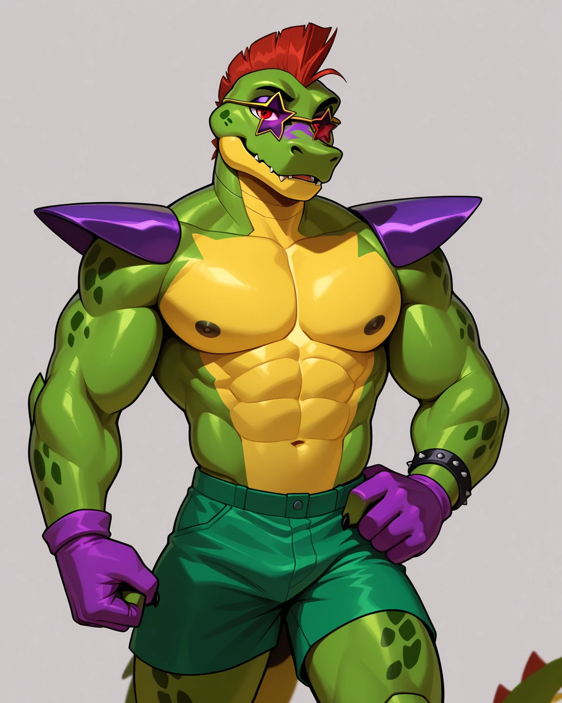 best quality, masterpiece, detailed, male, Gummigoo, muscular, thickened, widened, big pectorals, big muscles, cowboy hat, western style, posing, briefs, bulging