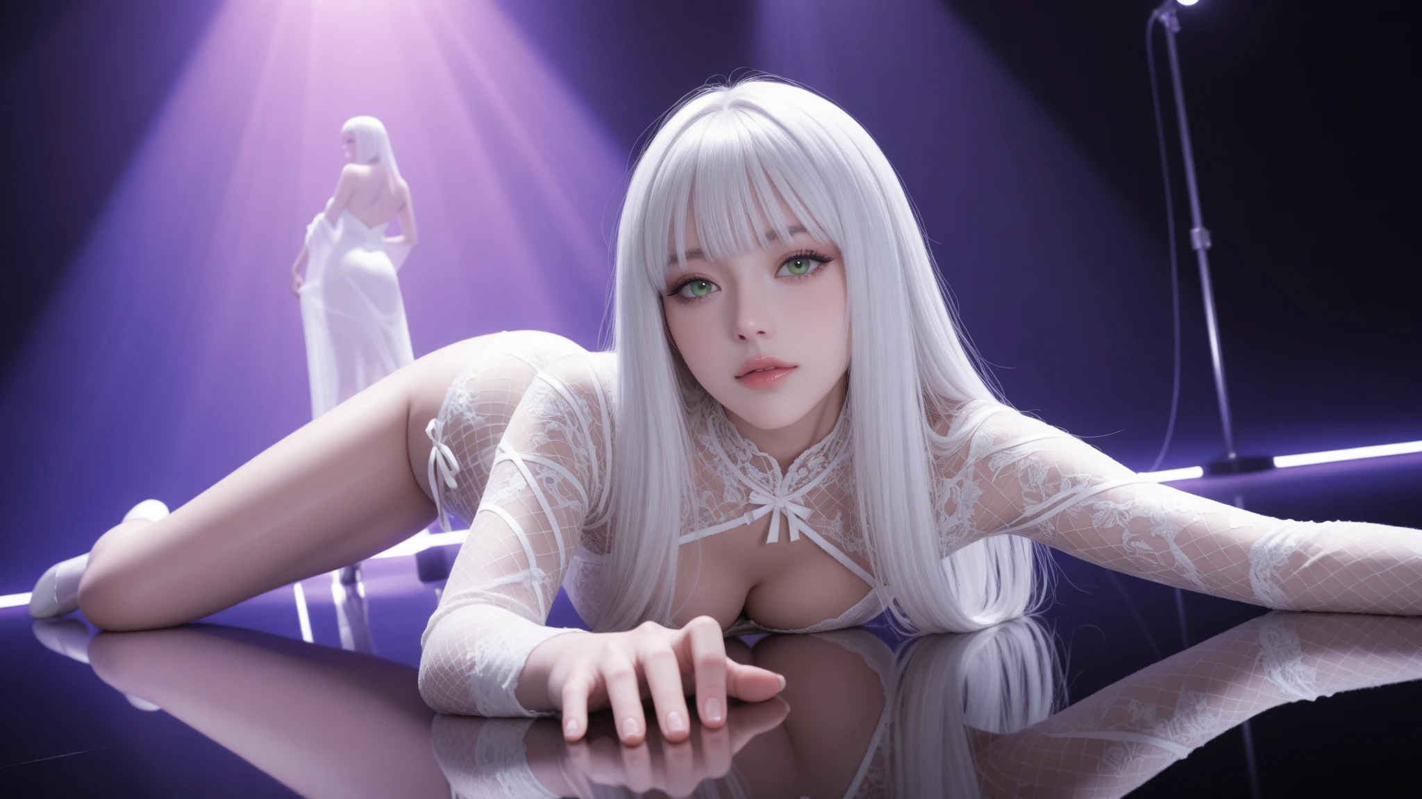 Need,tmasterpiece,A high resolution,1girl,Blushlush,(Seductive smile:0.8),starpupil,Araphais, dressed in white underwear, poses in front of the mirror, photorealistic perfect body, Smooth translucent white skin, hyperrealistic full figure, dressed in a beautiful white, pale milky white porcelain skin, amouranth, Sexy body, on a mannequin. High quality, mais conhecido como Amouranth, Barbie doll in panties and bra, Sexy girl, White bra,dingdall effect,realisticlying,Shadow Room,light edge,Two-tone lighting,(highdetailskin:1.2),8k uhd,Slr,softlighting,high high quality,Volumetriclighting,sneak shot,photore,A high resolution,4k,8k,Background bokeh