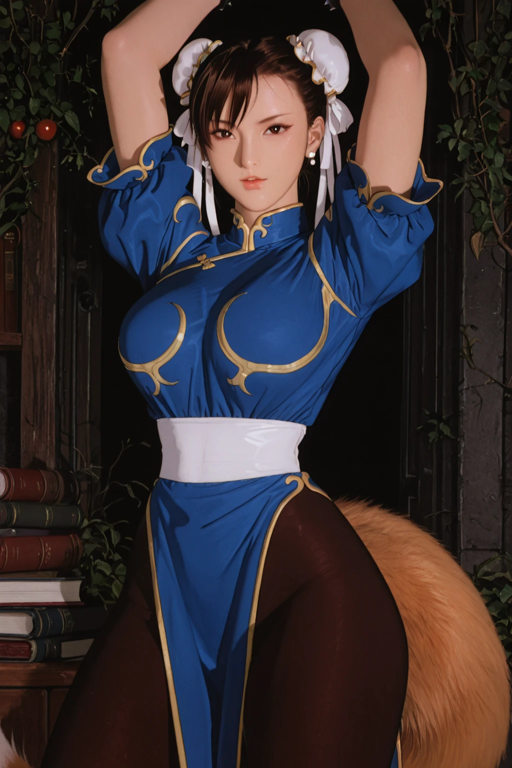(realistic:1. 5), yellow eyes, xyzahri , ahri , ahri , 1girl , absurdres , ahri_\(league_of_legends), black hair, animal ear fluff, animal ears, bangs, bare shoulders, facial marking, red kimono, highres, Japanese clothing, kimono sleeves, league_of_legends, long hair, looking at viewer, spring, white skirt, short skirt, solo, whisker_markings, bare neck, cleavage, large breasts,heeled boots, red boots, white fox tail, white fox tail, golden eyes, wide hips, full body, improve face