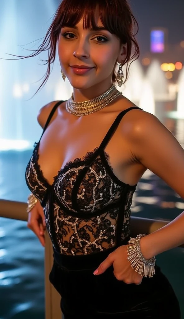 75 years old mom milf Korean, Lady large earring Big choker navel piercing decoration A bracelet Silver Hair realisitic Gorgeous Madame Beautiful Mature Woman sexly Smile Gentle woman navel piercing 4K High quality gorgeous madam beautiful mature woman belt