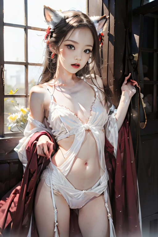(from the outside) the best quality, masterpieces, realistic photos, intricate details, original photos, off work, home, on a private jet, it's raining outside, erotic lingerie, gray hair, extra-long hair, bare shoulders,