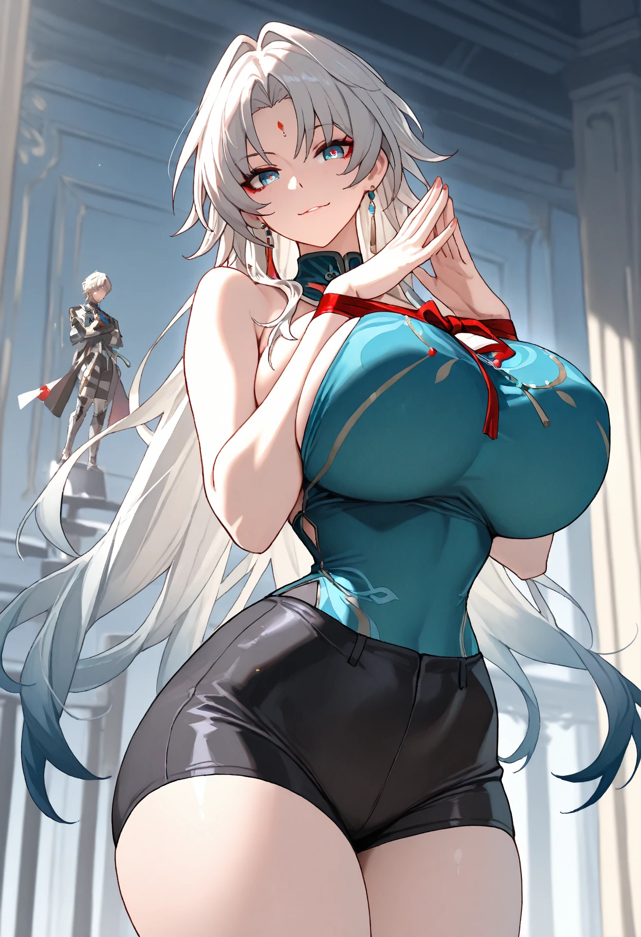 A drawing of a woman with horns and a demon's head, muscular and scary, muscular!!, anime monster girl, opal proportions, muscular girl, muscular!, powerful and huge, sww version, mika kurai demon, detailed manga style, a very beautiful berserker woman, muscular!! Sci-fi, ecchi anime style, ikki tousen, muscular! fancy, sleeve-style, Multiple Pages, multiple images of the same character,