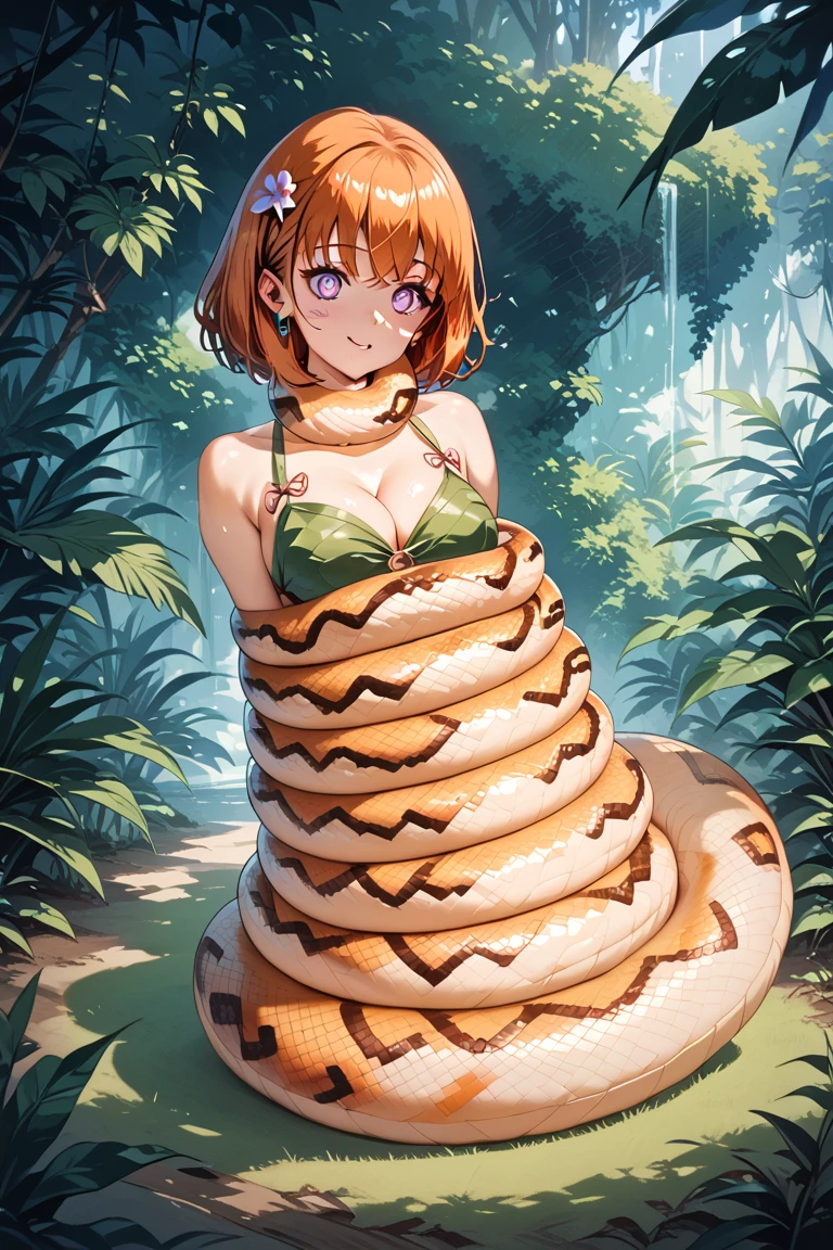 1girl, solo, masterpiece, best quality, high res, highly detailed, (illustration), beautiful detailed eyes, yukari takeba, (brown eyes:1.5), brown hair, short hair,, glossy lips, makeup, full body, big breasts, pink sweater, black skirt, masterpiece, best quality, highres, blush, beautiful detailed eyes, cleavage, snake, (coiled), (python), snake scales detailed, mad, restrained, masterpiece}}}, {{highly extreme detailed}}, solo, Focus on the girl, {orgasm}, {sweaty}, {{python sex}}, (((object insertion))), jangle, spread arms, interspecies, bestiality, (Giant python bestiality, Giant python sex, ((Giant python Rape)), Giant python Rape, Giant python Coils, Passionate Squeeze) (((Giant python coils, Passionate squeeze, ))), coils,((The girl is wrapped around a giant python)), ((giant python rape)), giant python sex
