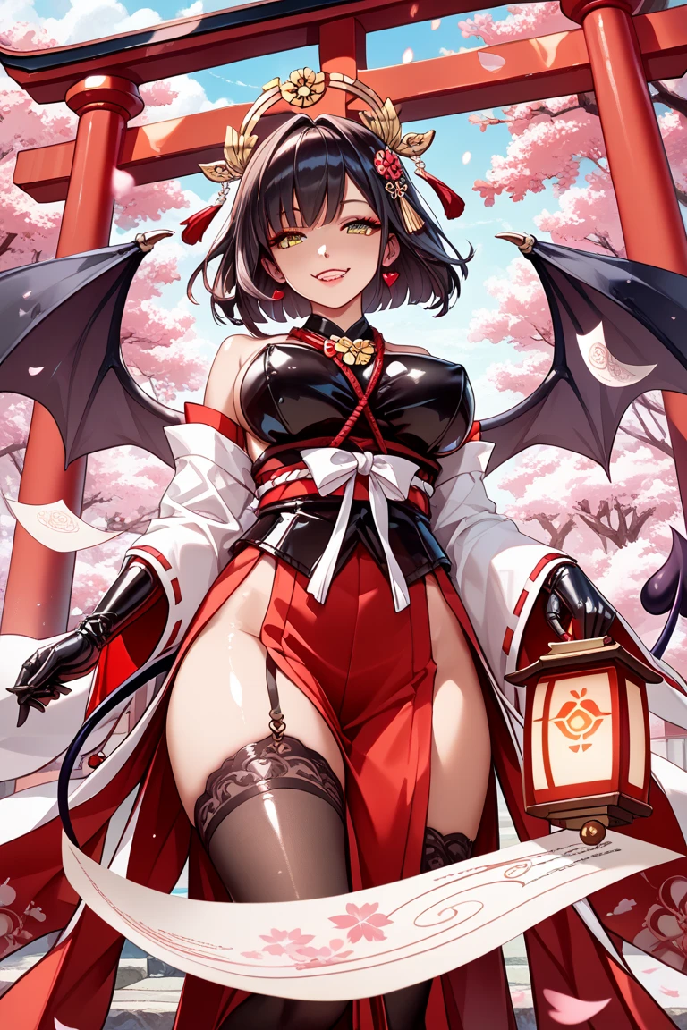 ((Aim for a《momotarou》The protagonist of this story acts as a character based on the design of the book:1.3)),(In terms of clothing design, It refers to the Japanese ronin samurai,Wear a magenta haori coat:1.3),(There is a pink halo on the back of the head:1.3),Looks tall,(On the back there is a pair of dragon wings:1.4),Game booth art，character close up,1girll,Solo,Korea,Huge breasts,(Height:179 cm),teens girl