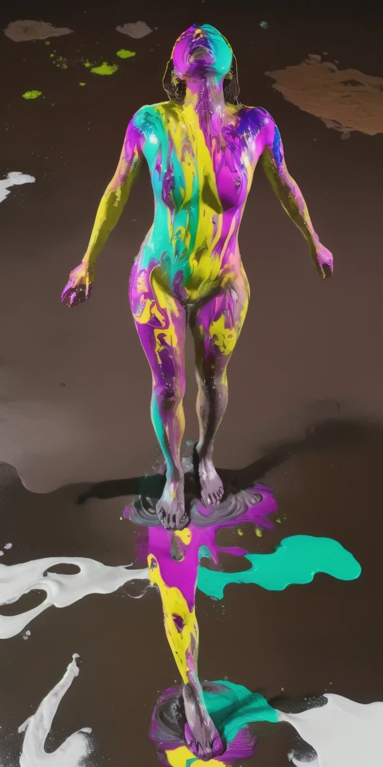 nudist, Ultra-detailed image of the figure, composed entirely of smoke in a female form, Full Body Augmentation, ((Color explosion)), (Phantom Figure) side-view, Motion Effects, Colorful Smoke, studio lightning, Ultra-sharp focus, High Speed Snapshot, Mschiffer's art, soft colors, Alex Gray's influence
