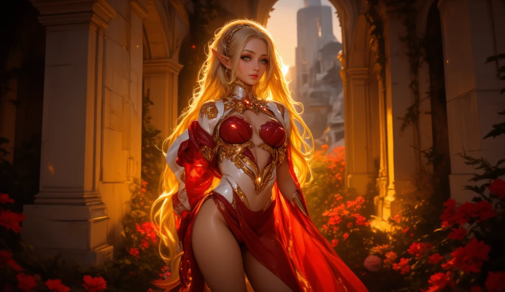 There is a full size figure of a beautiful demon girl with long hair and two elegant horns red eyes and pointy ears, dressed in gorgeous sexy black dress with golden jewellery standing and watching on the pink moon, great quality anime art, illustration, high quality realistic anime art, seductive face expression, beautiful demon girl, 4k best quality, 8k character details, high quality anime art, melodic aura around women, high quality illustration, detailed anime wallpaper, detailed anime art 