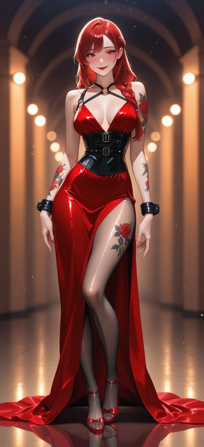 uploaded on e621, (by Wildering, by Koul, by fluff-kevlar, by aycee), solo, female wolf, wolf ears, neck tuft, hip tuft, leg tuft, wolf tail, ((black sclera, green eyes)), (sexy card dealer outfit), ((full-body portrait)), (masterpiece), (best quality), (anthro furry:1.3, snout:1.2, anthro:1.3, furry:1.2, solo female:1.2), (thick figure, curvy figure), (wide hips), (extremely thick thighs), (medium breasts, perky breasts), (sexy pose, suggestive pose), (((black spirals on body, red fur))) BREAK (((digitigrade feet, wild long red hair))), (casino at night background), depth of field, ambient light on the body), (intricate:0.7), (high detail:1.3), (unreal engine:1.3), (sharp focus:1.15), (masterpiece, best quality, 4k, 2k, shaded, absurd res), raining money, Realism, Gothic art, UHD, retina, masterpiece, accurate, anatomically correct, textured skin, super detail, high details, high quality, award winning, best quality, highres, 1080P