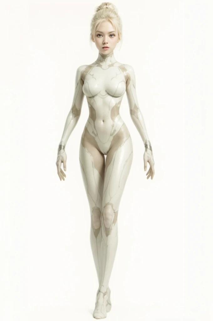 A female astronaut, Youngh, 18 to 22 years old, cyborg, slim body, big ass, thin hips, breasts small, extremely provocative clothes, perfect vagina silhouette, realisitic, HD, 4K.