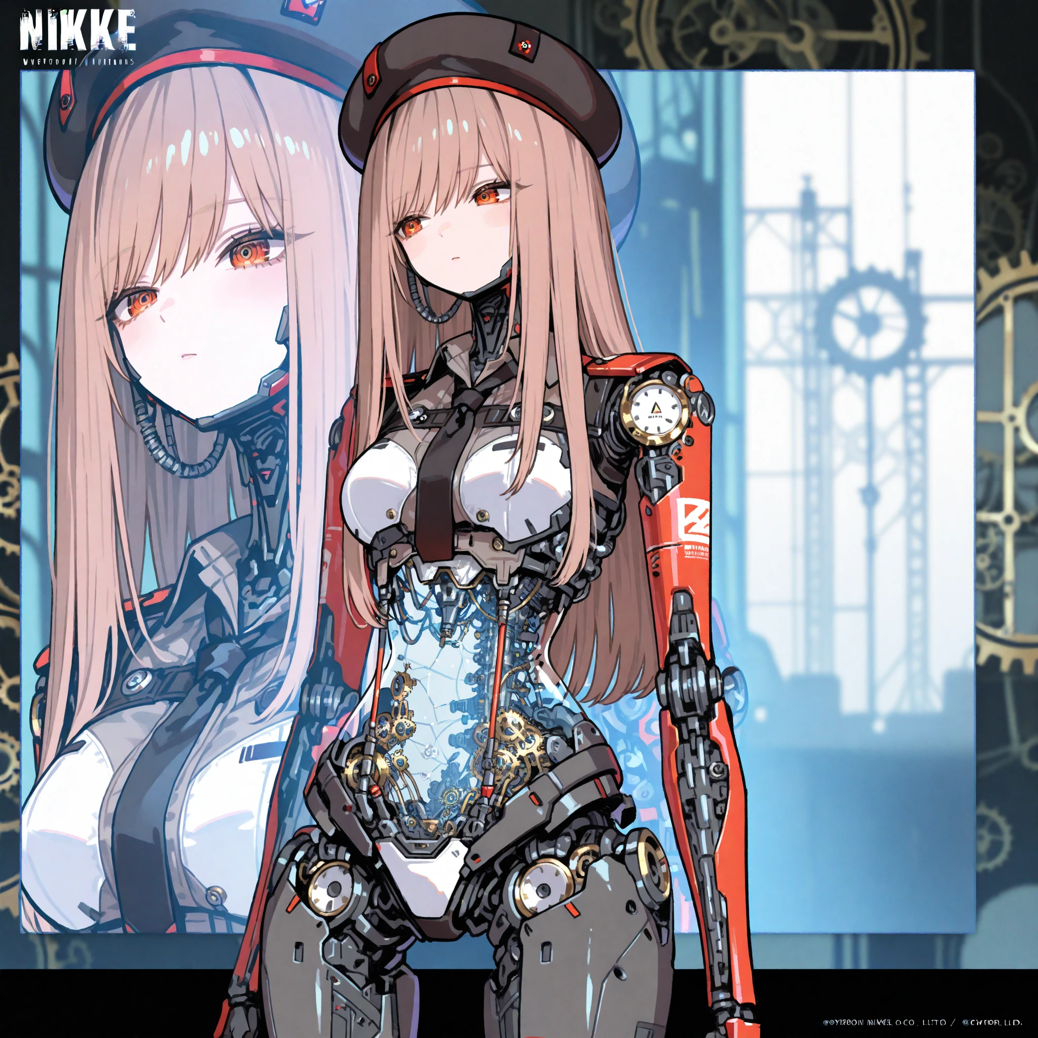 Anime figure with a pistol and a weapon in his hand, Girl in mecha cyber armor, female mecha, mechanized valkyrie Girl, fully robot-controlled!! Girl, Anime-Manga-Robots!! anime Girl, by Krenz Cushart, ferra white mecha, cyberpunk anime Girl mech, inspired by Krenz Cushart, white mecha