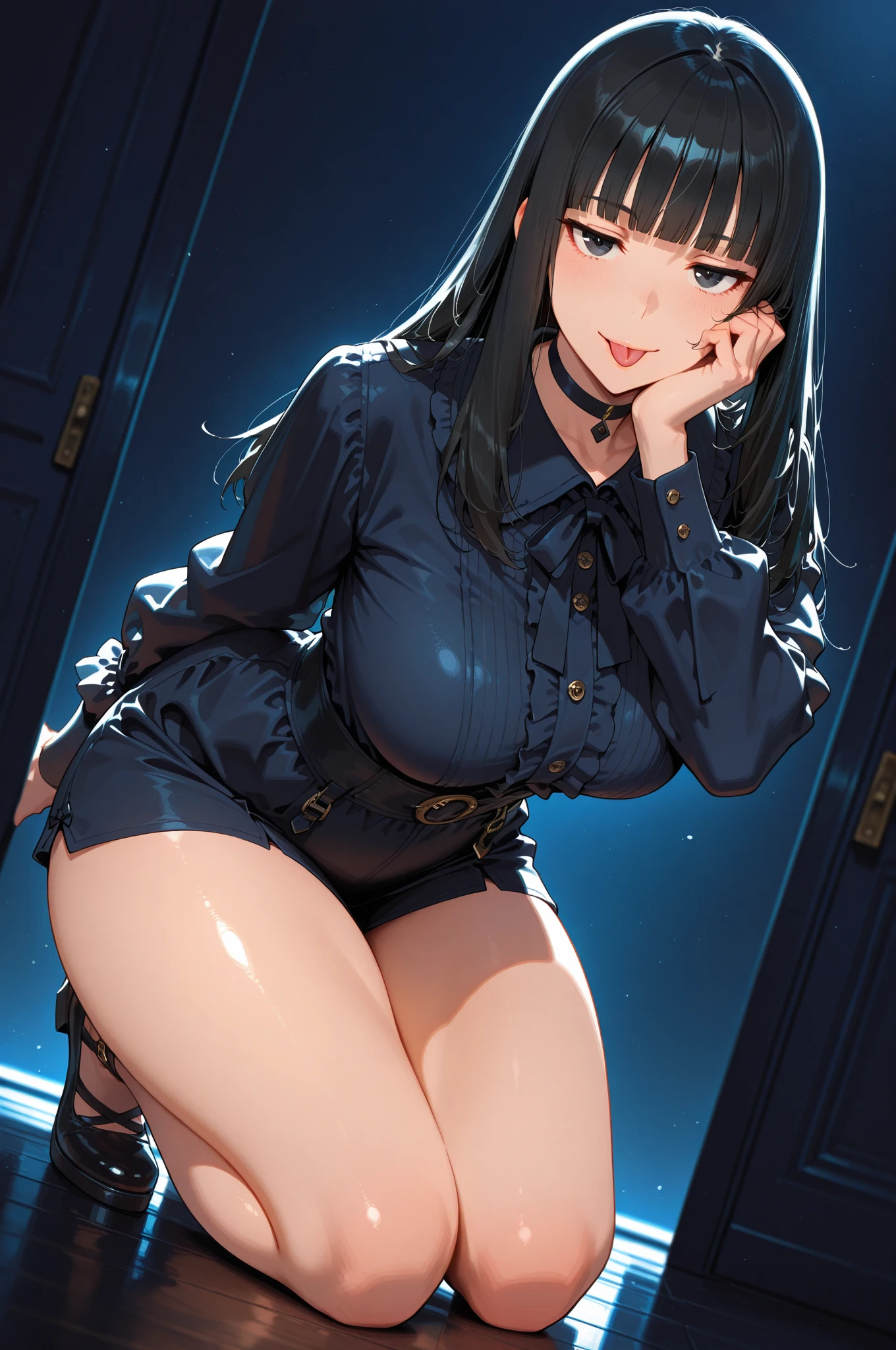 (masterpiece, best quality), vivid color, 1girl,  cute lace trim clothes, cute hair styles, medium breasts, [tight:see though:0.6], (cowboy shot:1.2, close view:1.3),