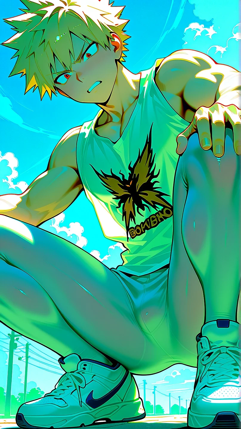 Best aesthetic,  official_art,  illustration,  original,  indoors,  bedroom,  promotional art,  very nsfw,  BREAK,  (spike spiegel:1.2,  cowboy bebop),  cowboy shot,  closeup,  pov,  low angle,  BREAK,  1boy,  (yellow shirt,  opening shirt,  detailed nipples,  navel hair,  excessive pubic hair,  hairy chest,  hairy legs),  looking at viewer,  cocky smile,  blush,  white walls,  (smoking,  smoke,  motion lines),  sitting,  bed,  legs crossed,  black socks,  white briefs,  detailed background,  best quality,  amazing quality,  best aesthetic,  absurdres,  year 2023,<lora:EMS-286511-EMS:1.000000>