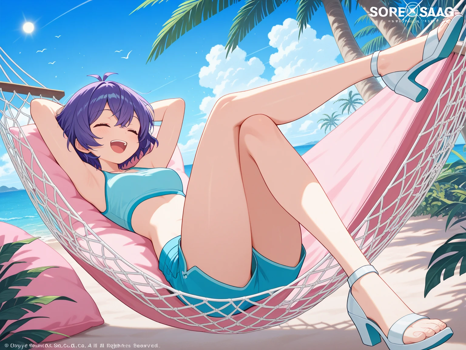 cute,smiling kpop girl,long,beautiful brown hair,adorable girl wearing a one piece swimsuit on the beach,sitting on a chair under an umbrella,beside a sandcastle and a beachball,holding a wet and full diaper while having fun in the sun,(best quality,4k,8k,highres,masterpiece:1.2),ultra-detailed,realistic,photorealistic:1.37,HDR,UHD,studio lighting,ultra-fine painting,sharp focus,physically-based rendering,extreme detail description,professional,vivid colors,bokeh