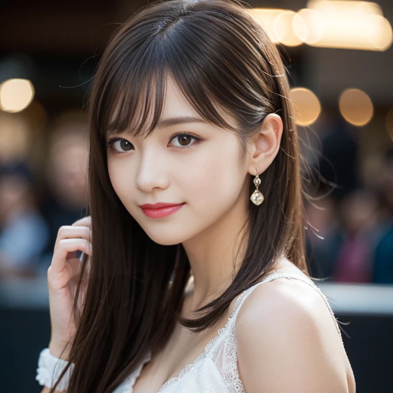 (8K, RAW Photos:1.2), Detailed face and eyes, Highest quality, Ultra-high resolution, Very detailed, Ultra-intricate details, Tabletop, Very cute girl, Soft cinematic light, Hyper Detail, Sharp focus, super high quality, Long wavy hair with brown hair, A cute 16 year old girl, Very beautiful plump G cup, The whole body is shown, Quite embarrassed,Really kissing face, Plump whole body, Inside a stylish hotel, topless, Very beautiful nipples, Full body nude, Extremely realistic skin texture, Smiling and looking at me