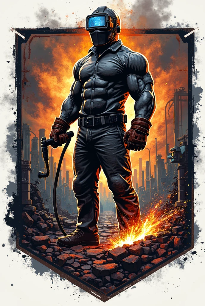 Illustrate a comic-book-style black and white scene by artist David Finch, in which a young man holding a machete standing up, looking down from the side in perspective from the bottom up. --auto --s2