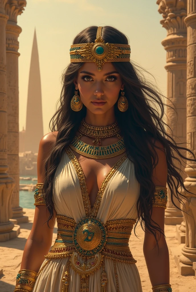 Most beautiful egyption queen posing to the camera