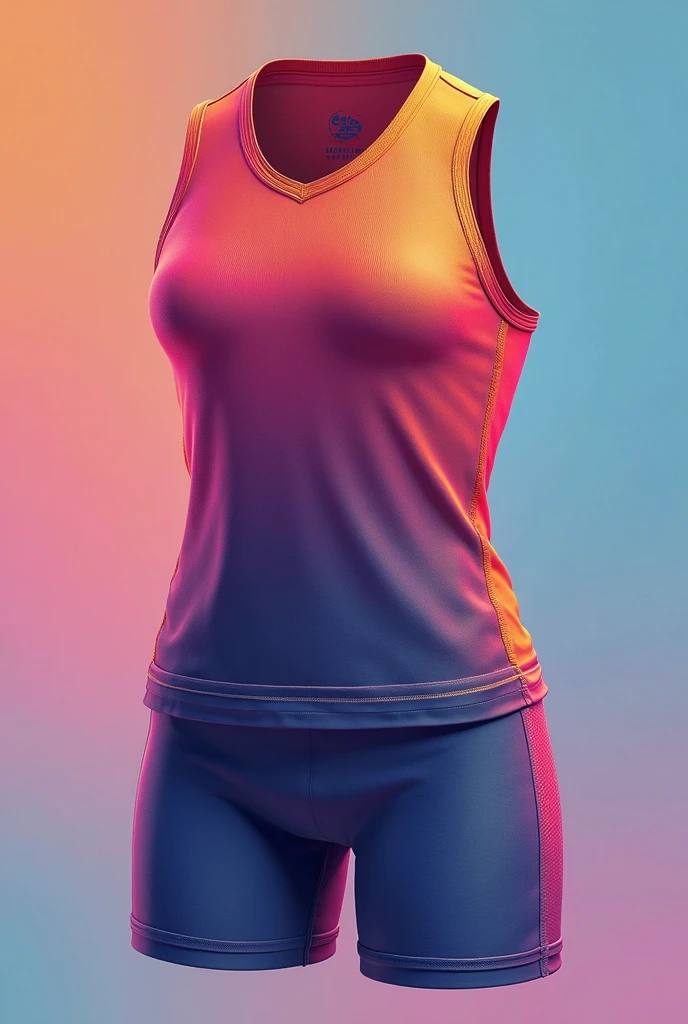 Black sports t-shirt design with a purple gradient for women