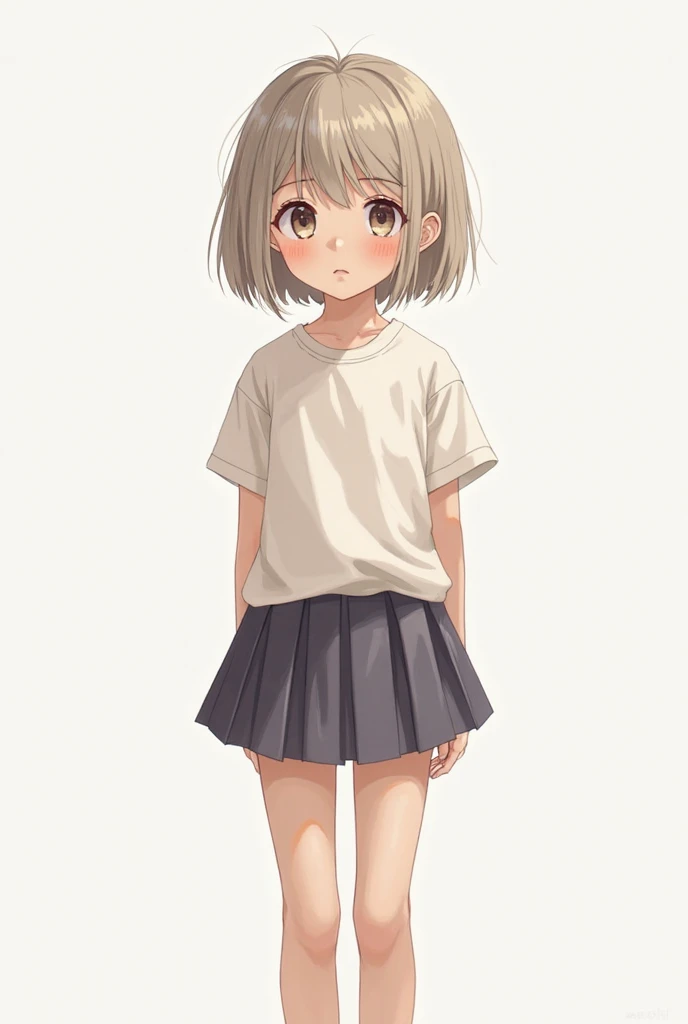 Elementary school girl mini skirt