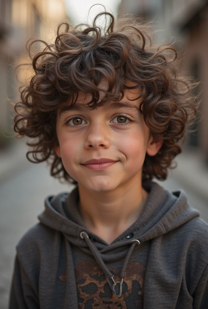 Cute Brown haired boy with curly hair
