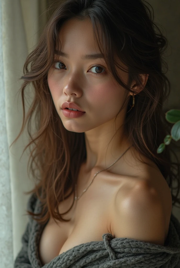 Sexy beautiful girl,Have bangs that reach the eyebrows,nude, ?????,Slightly longer thighs,pinkish white asian smooth skin,long black hair,perfect body figure,very beautiful smooth face,C cup big breasts。, ((stradled posed, open leg, ??????)), red lips,